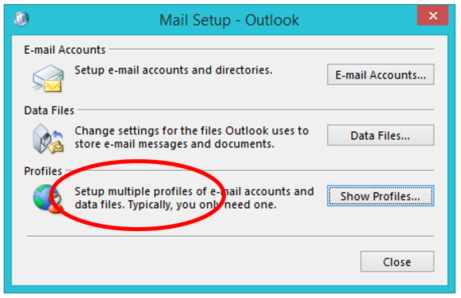 Mail Profile Options in Outlook